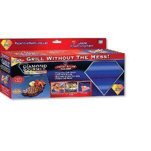AS SEEN ON TV DIAMOND GRILL & BAKEMATS 2 PK 16"X13" - BLUE (NEW WITH TAGS)